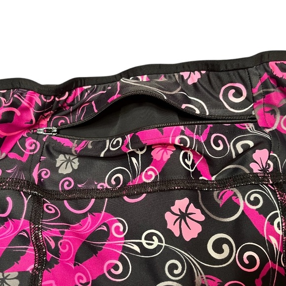 Sparkle Skirts Pink/Black Multi Floral Running Arhletic Shorts Size XS - Picture 9 of 10
